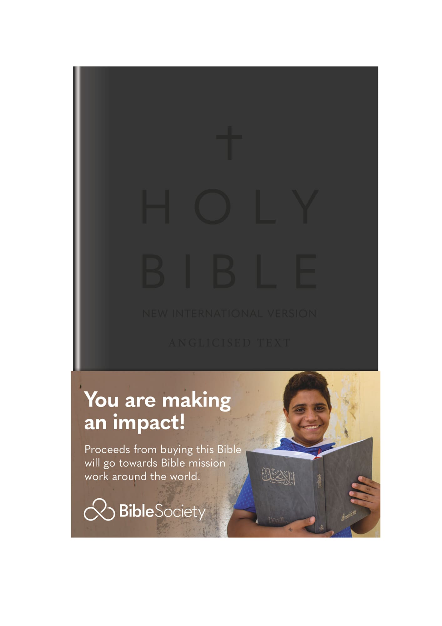 NIV Slimline Bible Charcoal