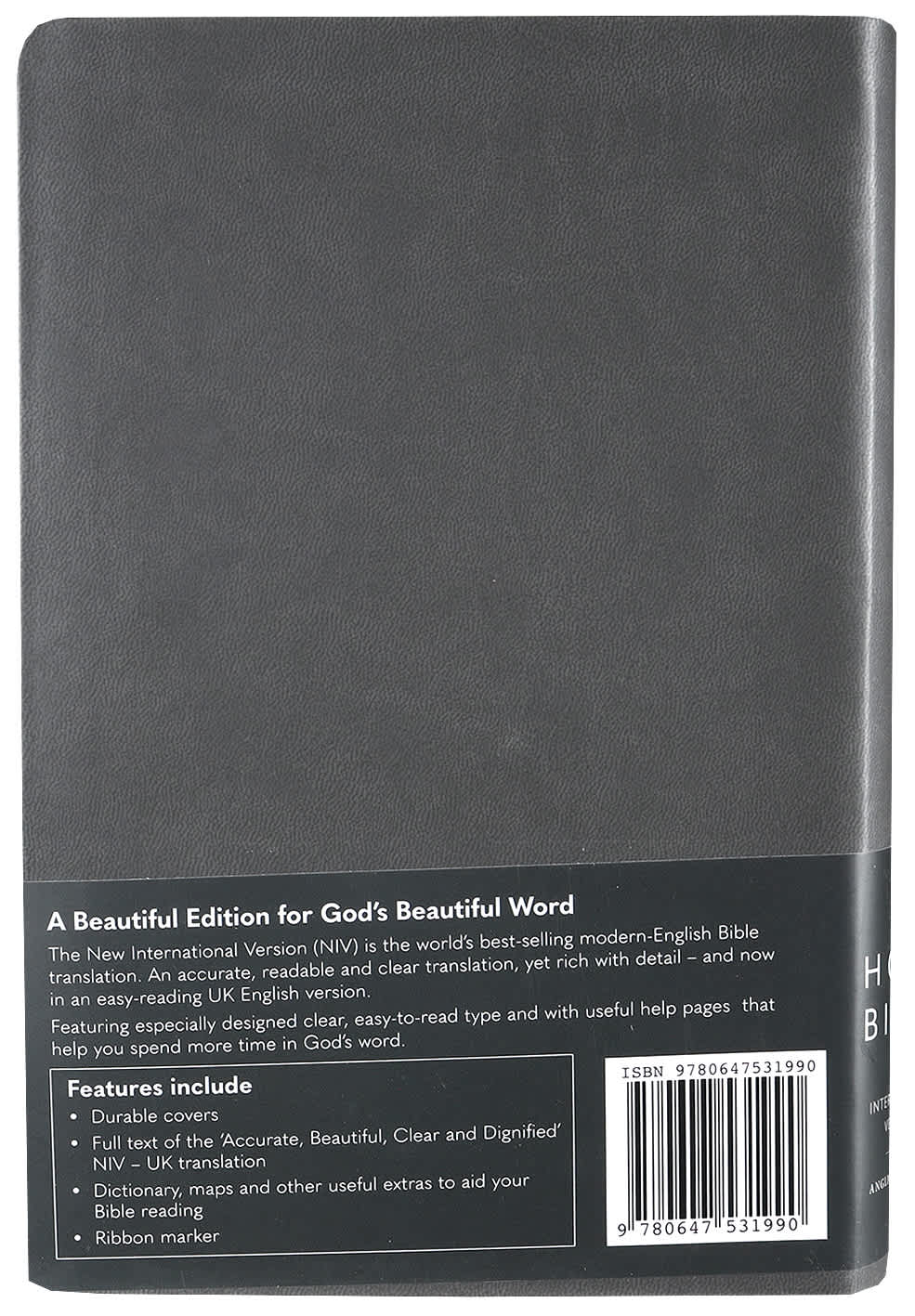 NIV Slimline Bible Charcoal