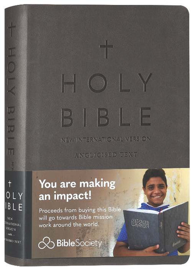 NIV Slimline Bible Charcoal
