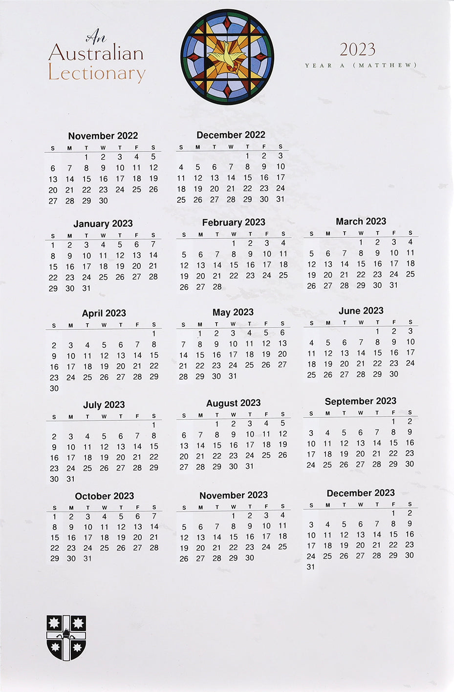 2023 Australian Lectionary Anglican Prayer Book For Australia (Year A)