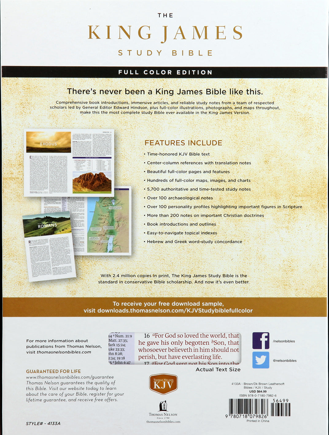 KJV Study Bible Brown Full-Color Edition (Red Letter Edition)