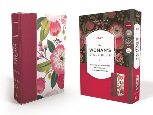 NKJV the Woman's Study Bible Pink Floral Full-Color
