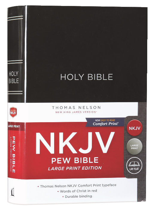 NKJV Pew Bible Large Print Black (Red Letter Edition)