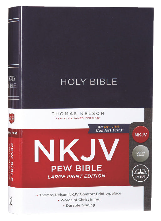 NKJV Pew Bible Large Print Blue (Red Letter Edition)