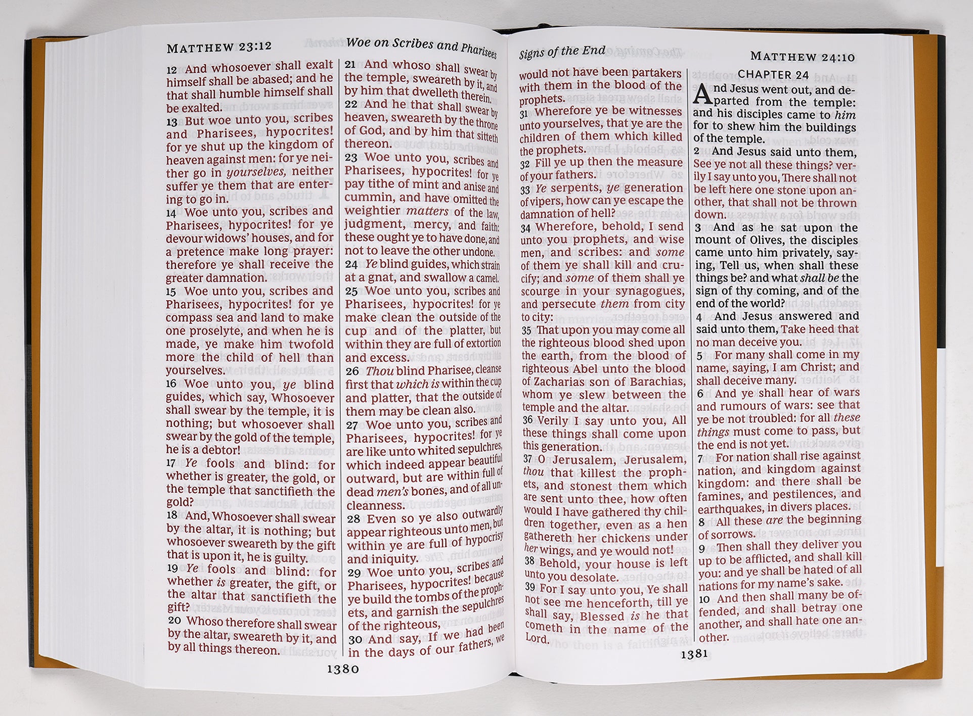 KJV Pew Bible Large Print Black (Red Letter Edition)