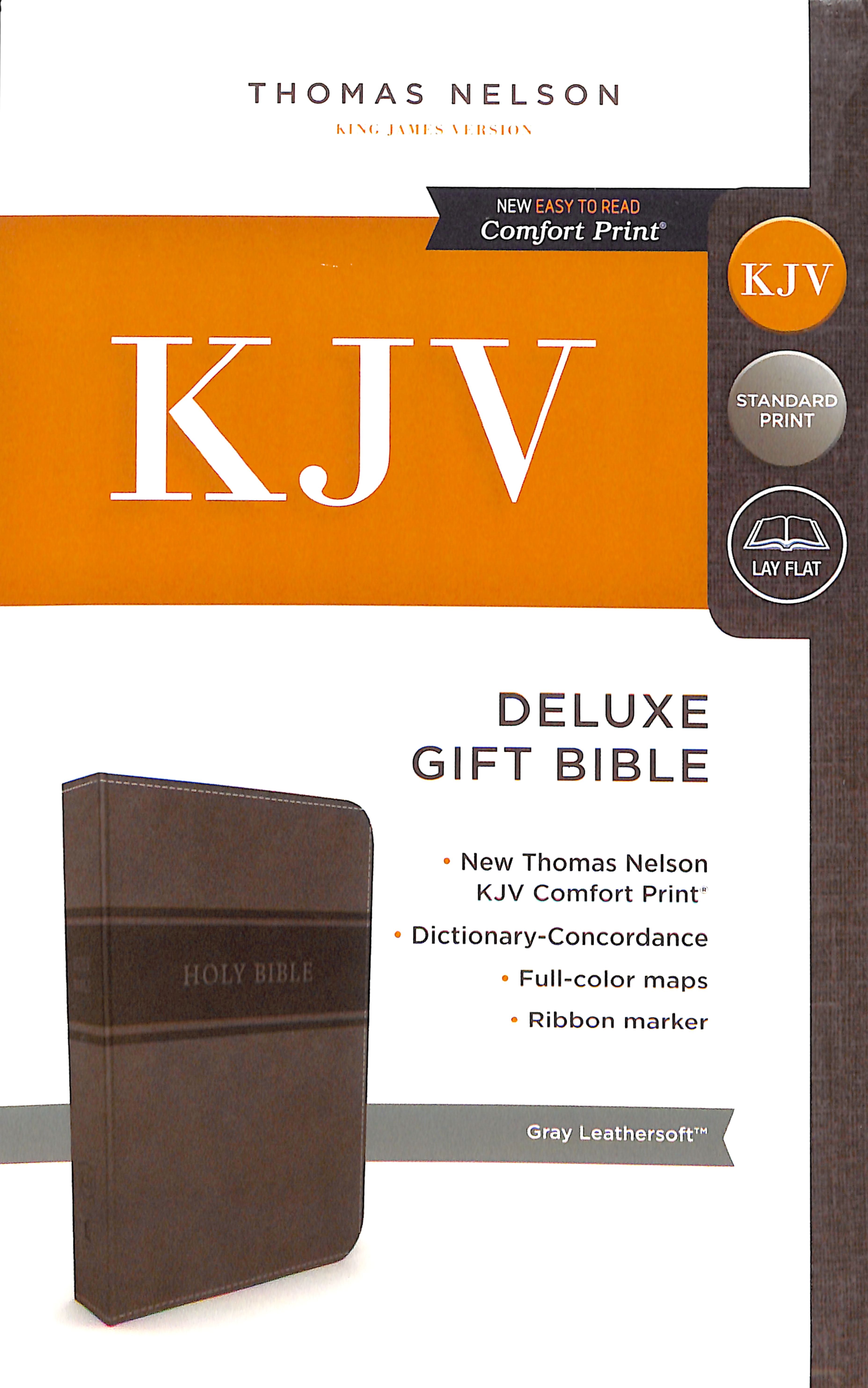 KJV Deluxe Gift Bible Gray (Red Letter Edition)