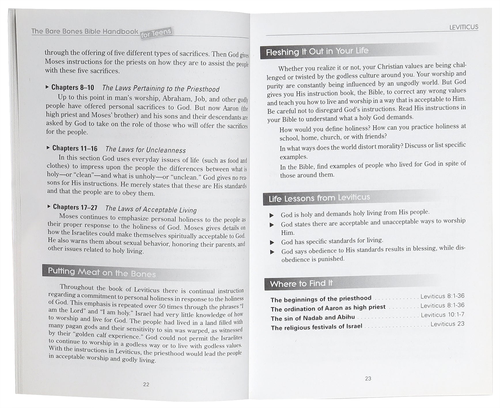 The Bare Bones Bible Handbook For Teens