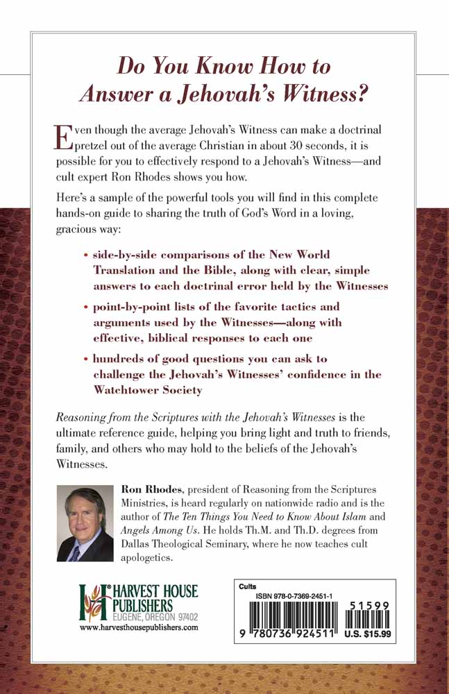Reasoning From the Scriptures With the Jehovah's Witnesses