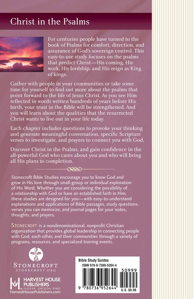 Stonecroft: Christ in the Psalms (Stonecroft Bible Studies Series)