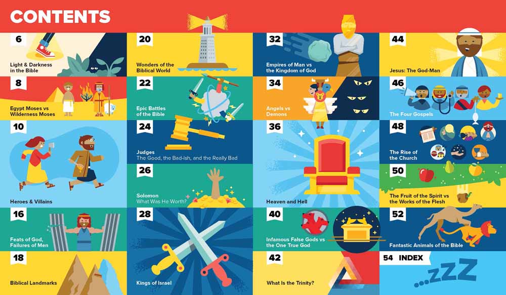 Bible Infographics For Kids: Angels and Demons, Heroes and Villains, and How to Outrun a Chariot (Vol 2)