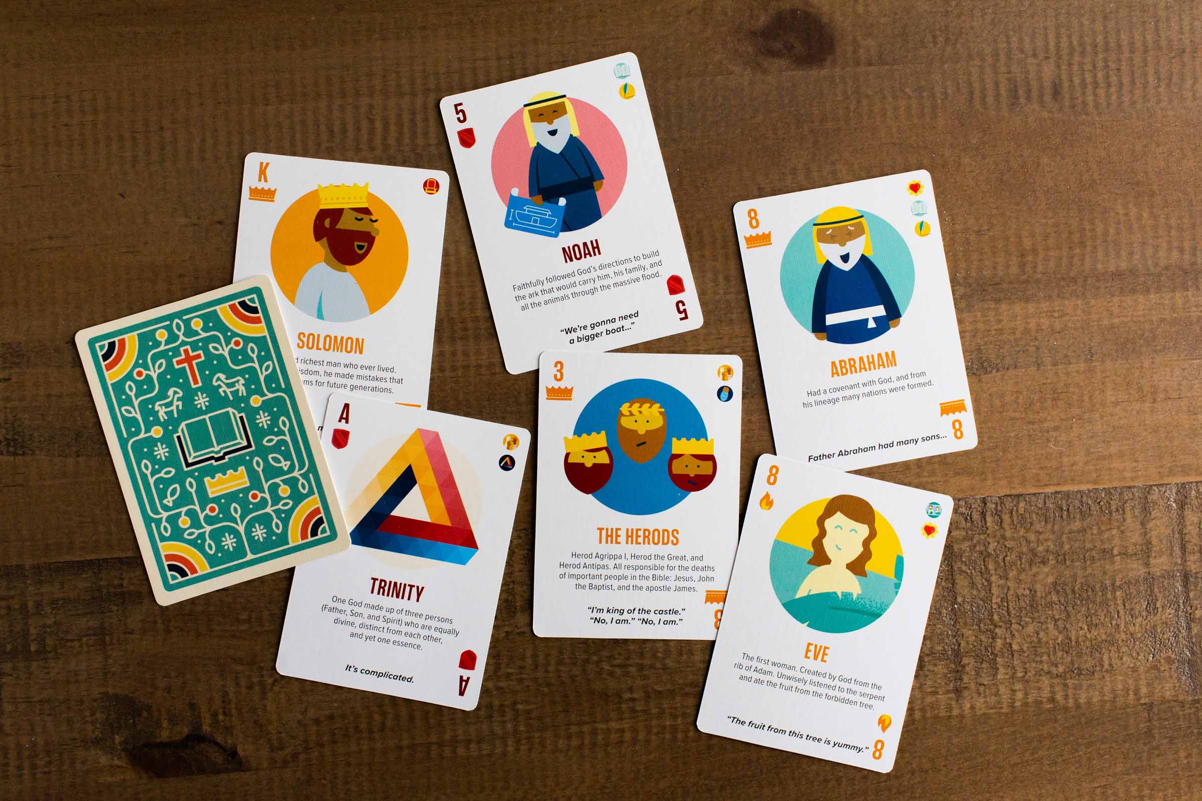 Bible Infographics For Kids Playing Cards