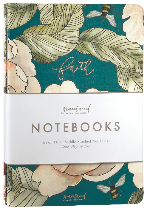 Notebook: Gracelaced: Faith, Hope, Love (Set Of 3)