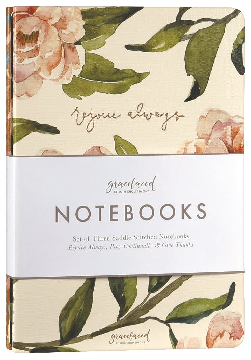 Notebook: Gracelaced: Rejoice, Pray, Give (Set Of 3)