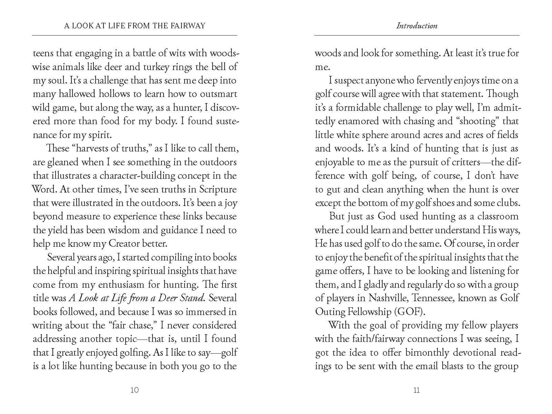 A Look At Life From the Fairway: A Devotional