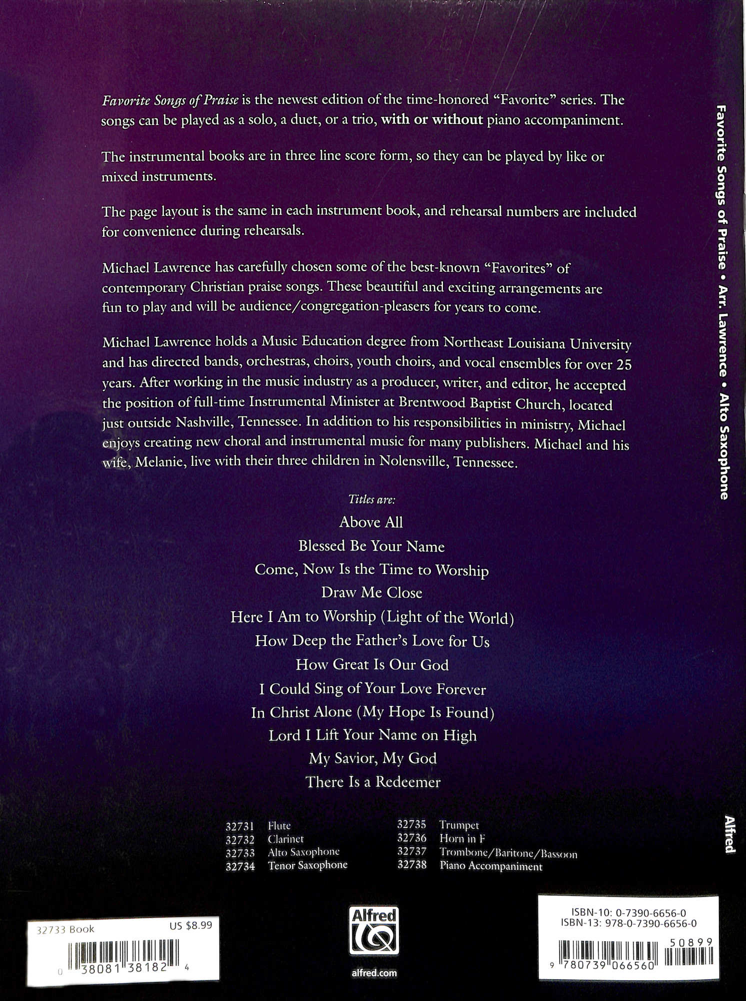 Favorite Songs of Praise (Music Book) (Alto Saxophone)