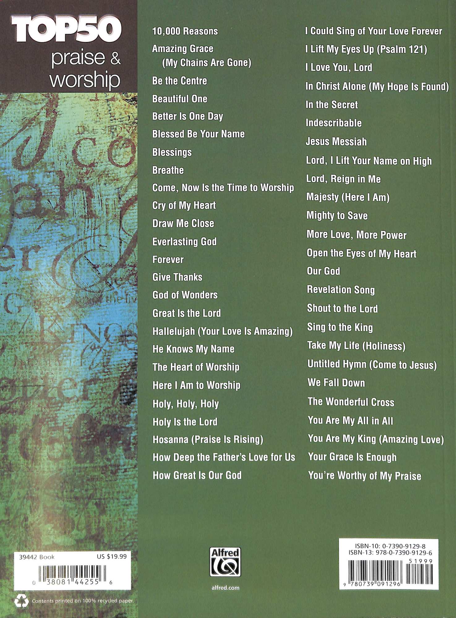 Top 50 Praise & Worship: Easy Piano (Music Book)
