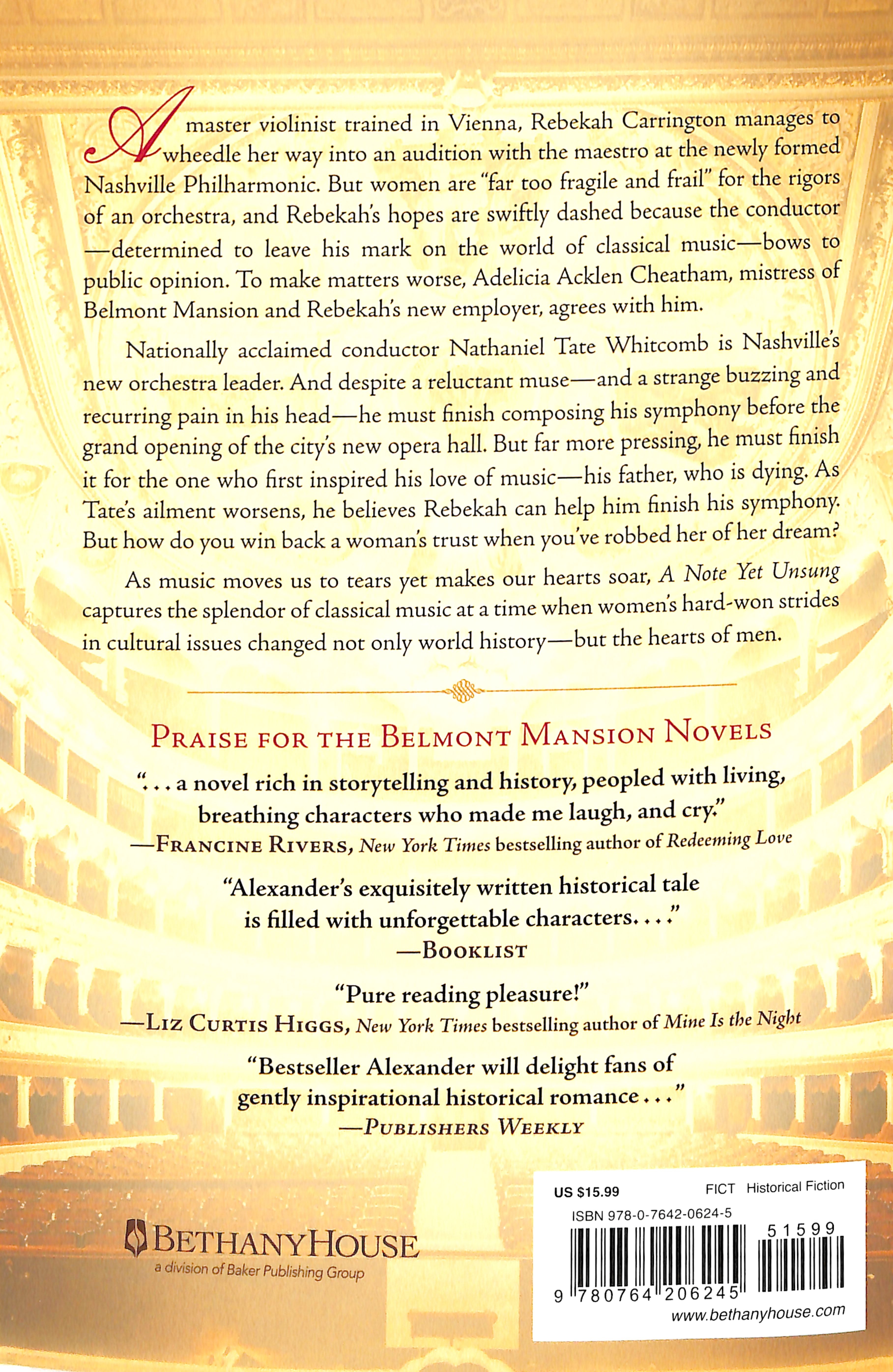 A Note Yet Unsung (#03 in Belmont Mansion Series)