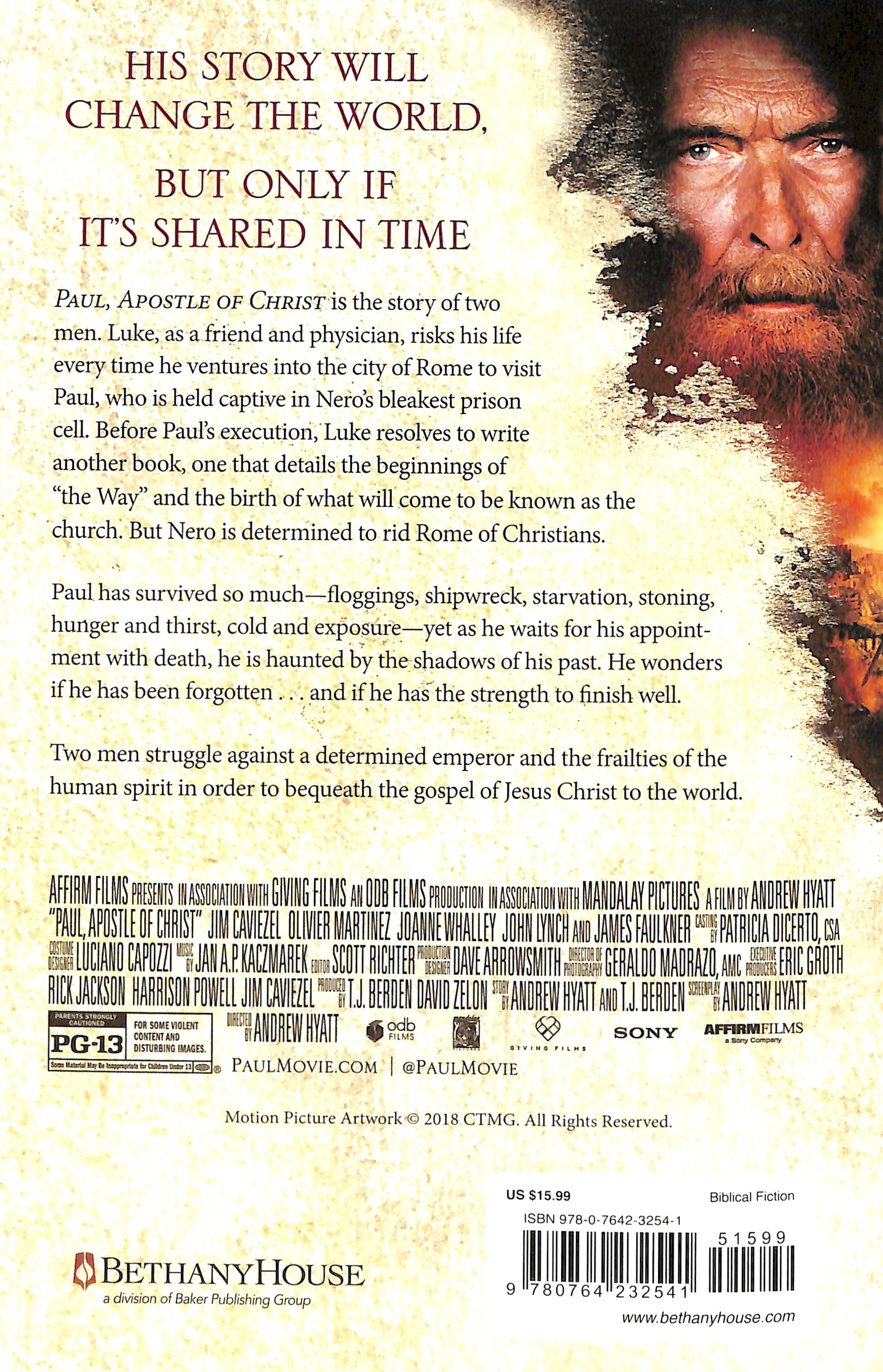 Paul: Apostle of Christ - the Novelization of the Major Motion Picture