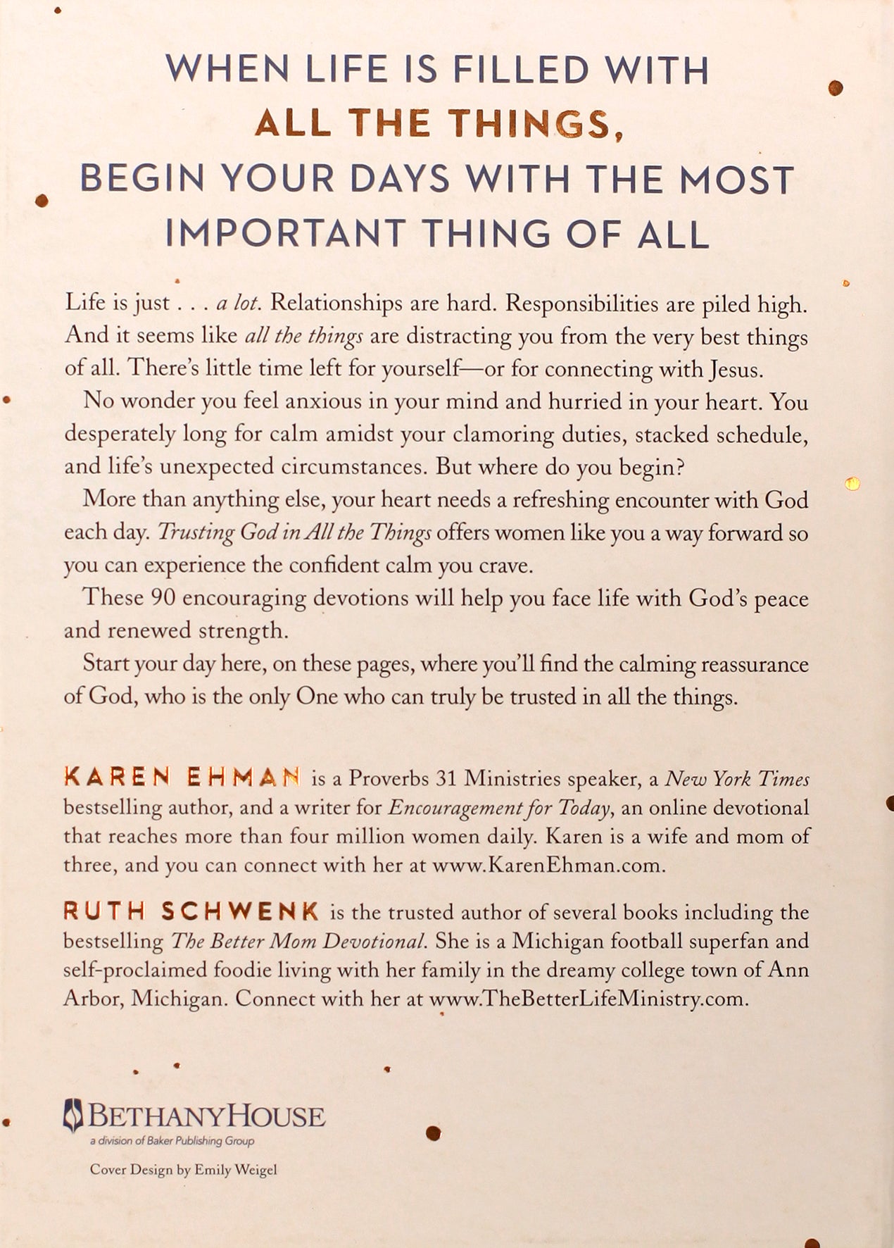 Trusting God in All the Things: 90 Devotions For Finding Peace in Your Every Day
