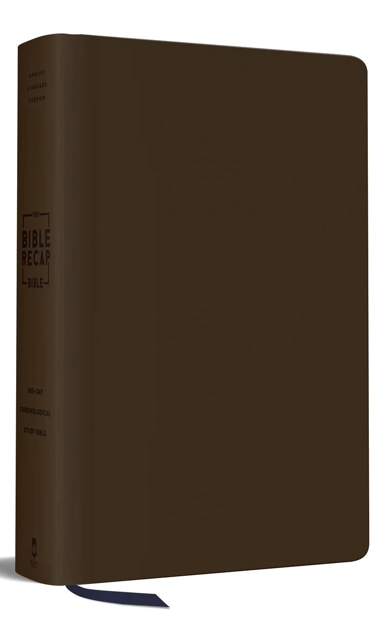 ESV The Bible Recap 365-Day Chronological Study Bible Brown (Red Letter Edition)