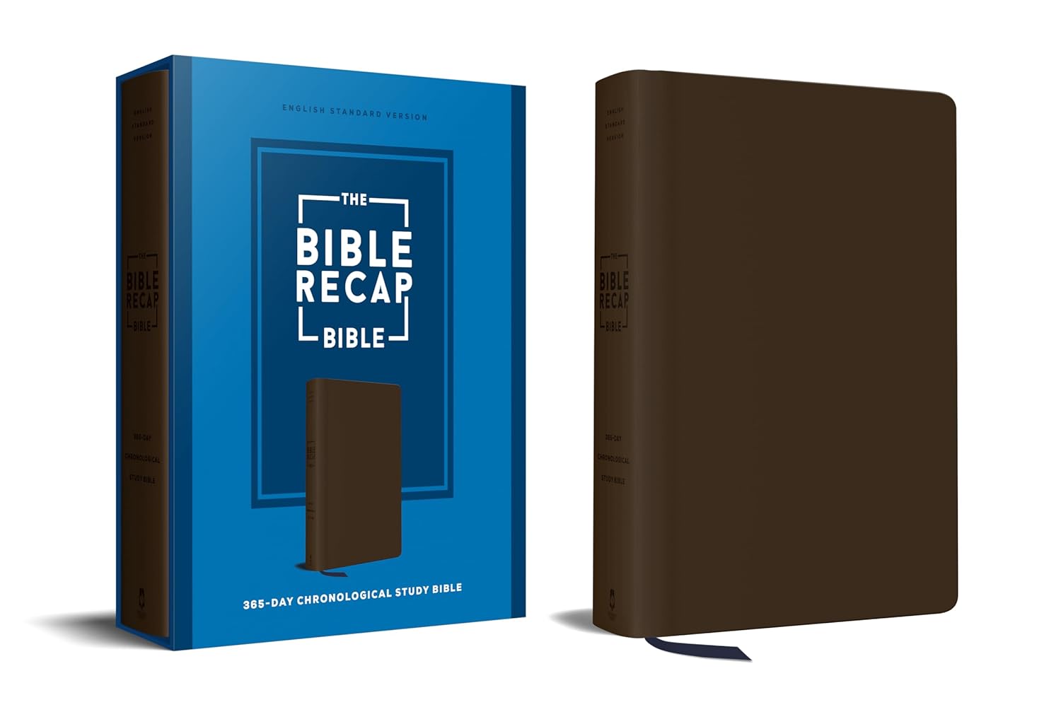 ESV The Bible Recap 365-Day Chronological Study Bible Brown (Red Letter Edition)
