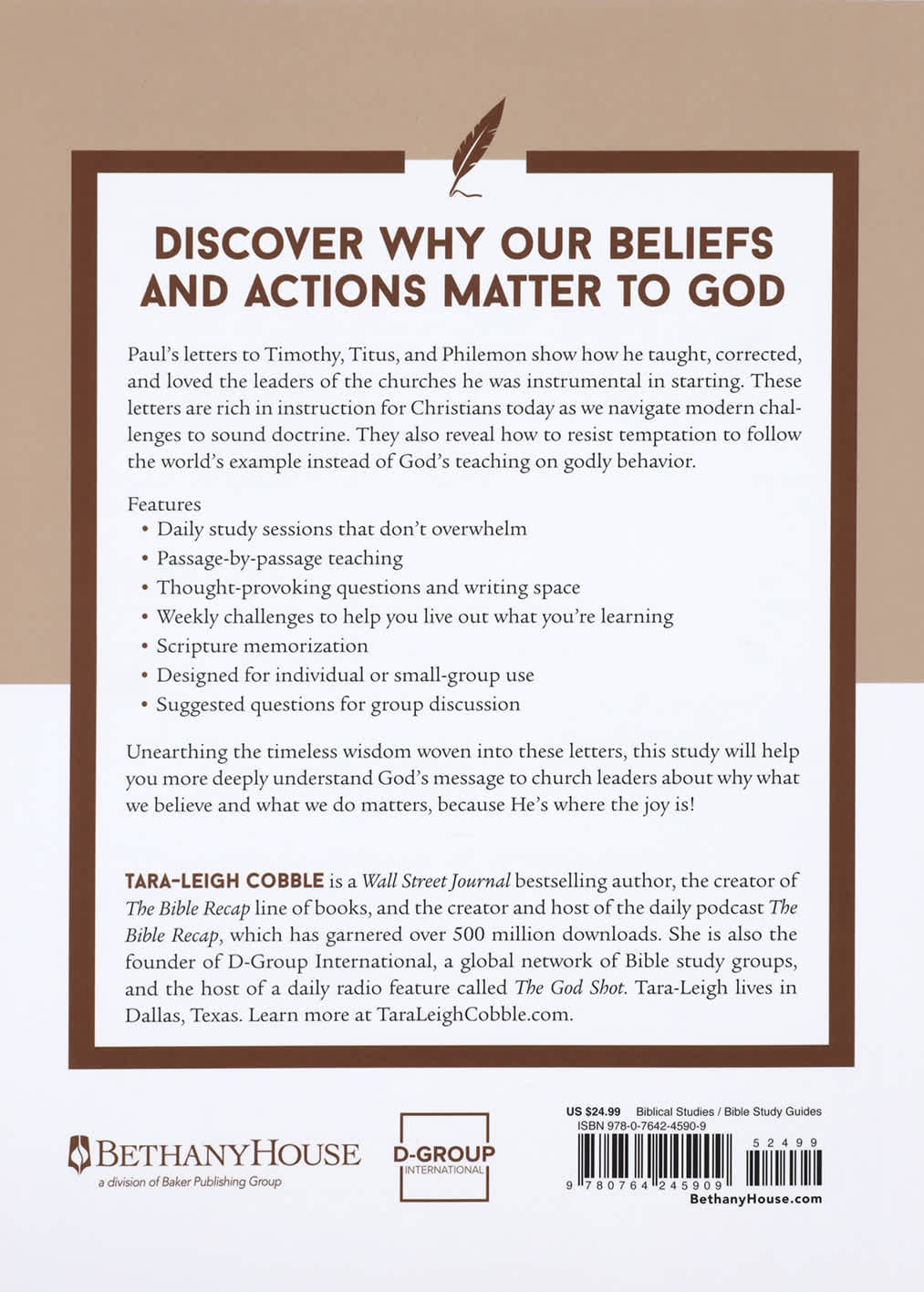 Timothy, Titus & Philemon (10-Week Bible Study): Letters to Leaders on Sound Doctrine and Godly Behavior (The Bible Recap Knowing God Series)