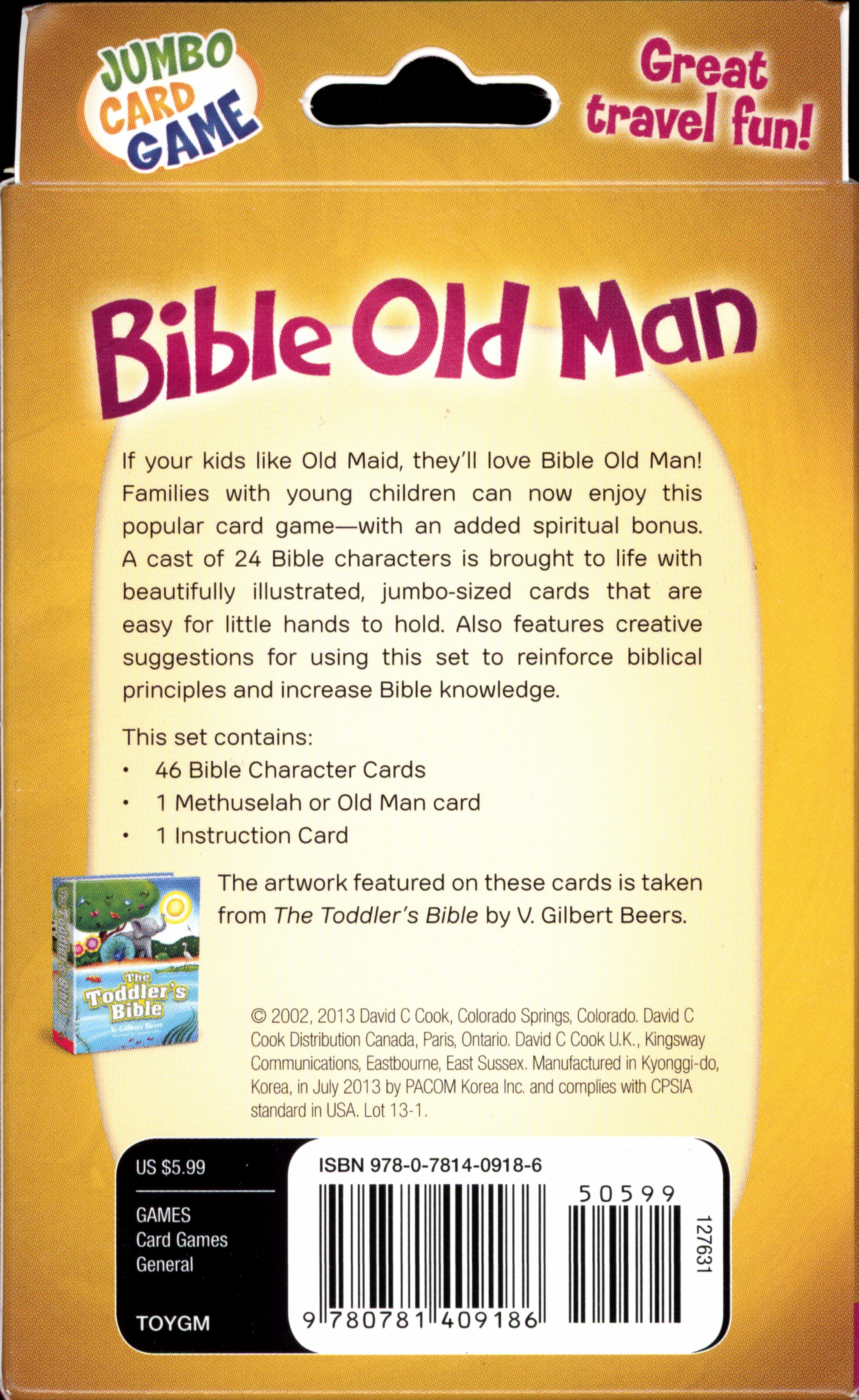 Jumbo Card Games: Bible Old Man