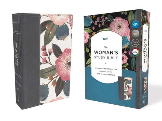 NIV Woman's Study Bible Blue Floral Full-Color (Red Letter Edition)