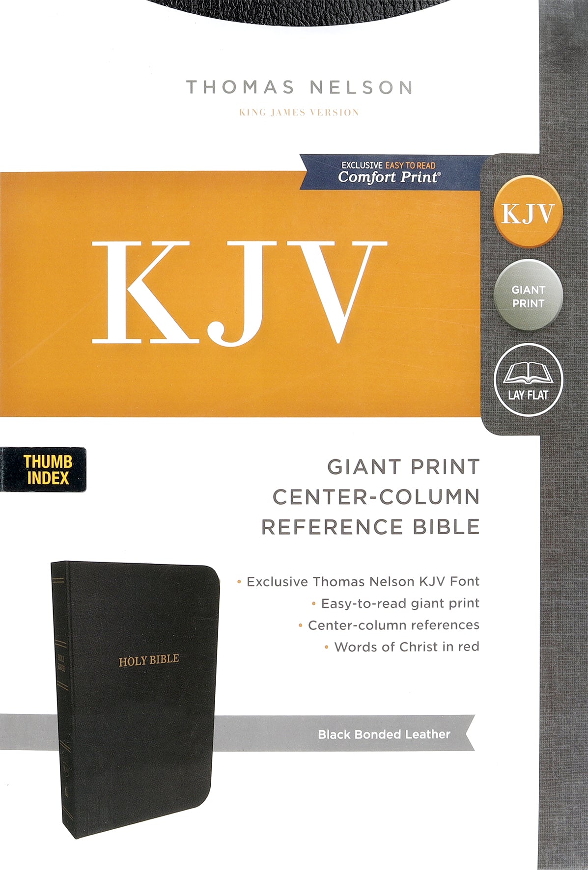 KJV Reference Indexed Bible Giant Print Black (Red Letter Edition)