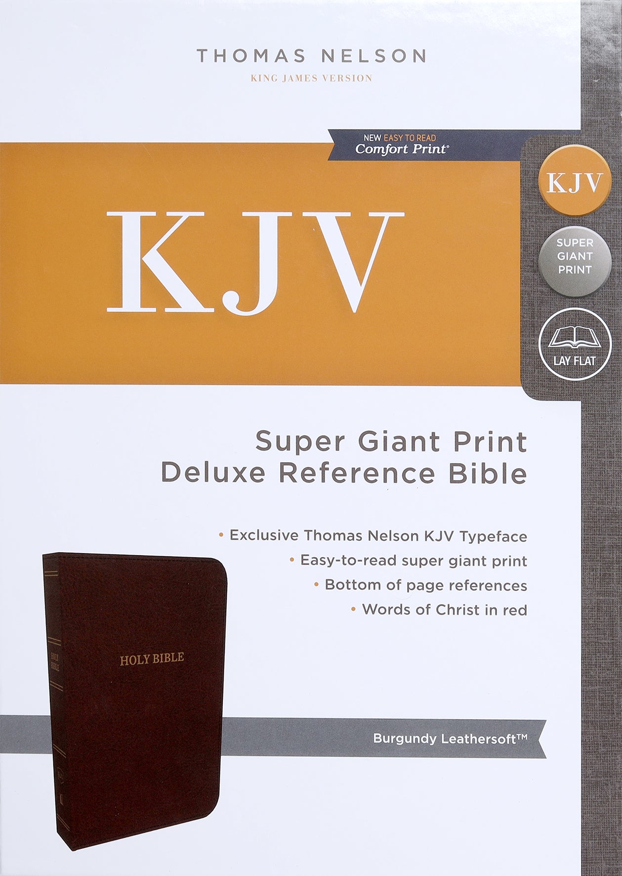 KJV Deluxe Reference Bible Super Giant Print Burgundy (Red Letter Edition)