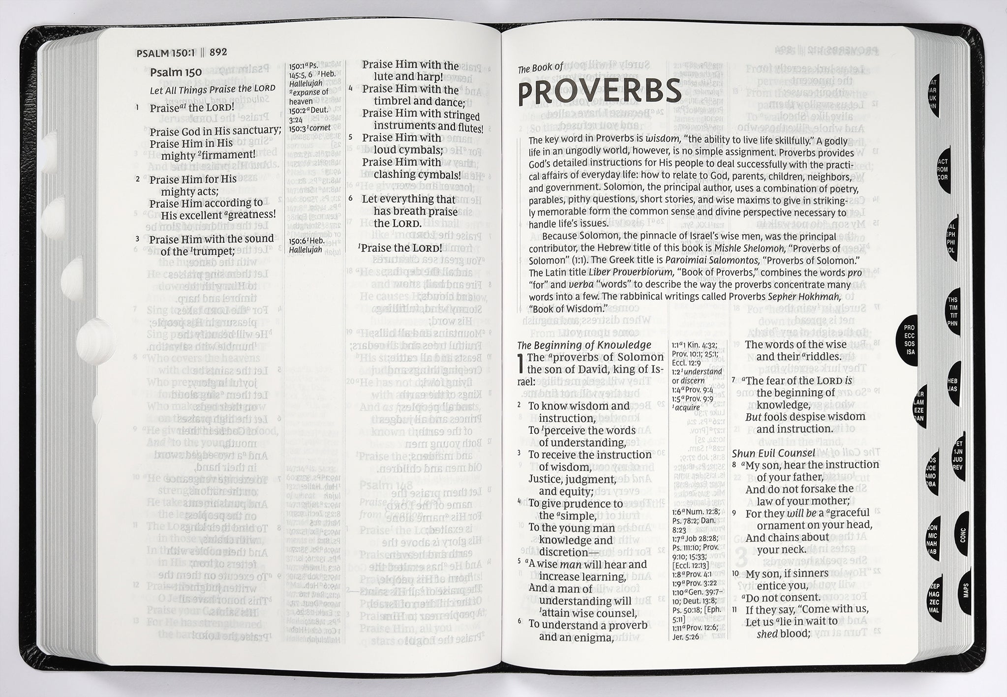 NKJV Reference Bible Giant Print Black Indexed (Red Letter Edition)