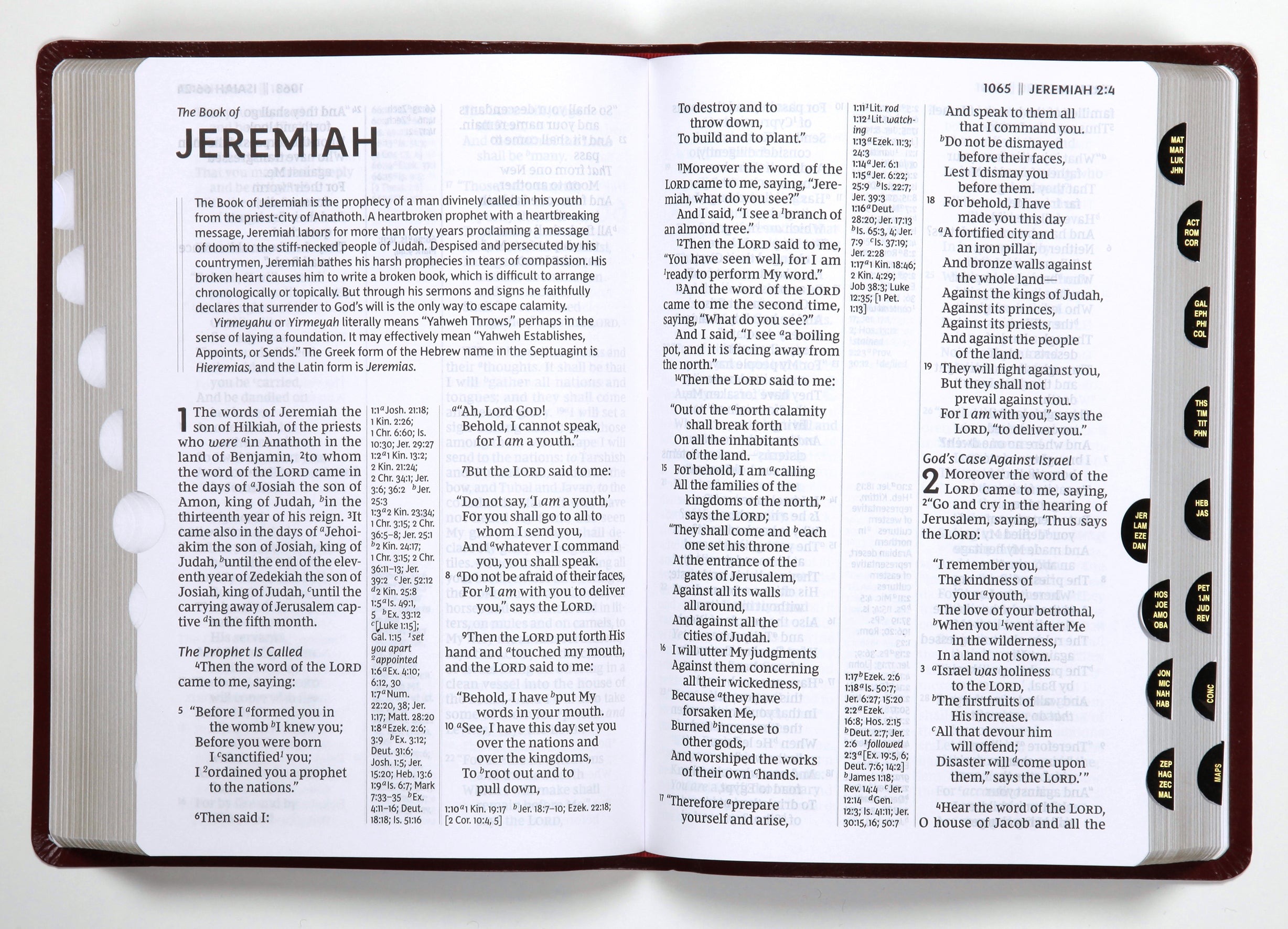 NKJV Reference Bible Giant Print Burgundy Indexed (Red Letter Edition)