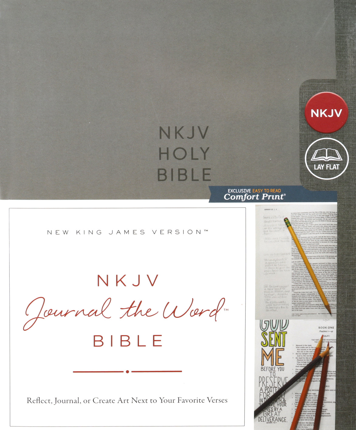 NKJV Journal the Word Bible Gray (Red Letter Edition)