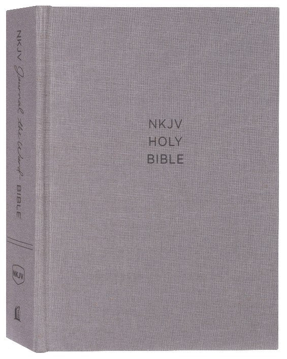 NKJV Journal the Word Bible Gray (Red Letter Edition)