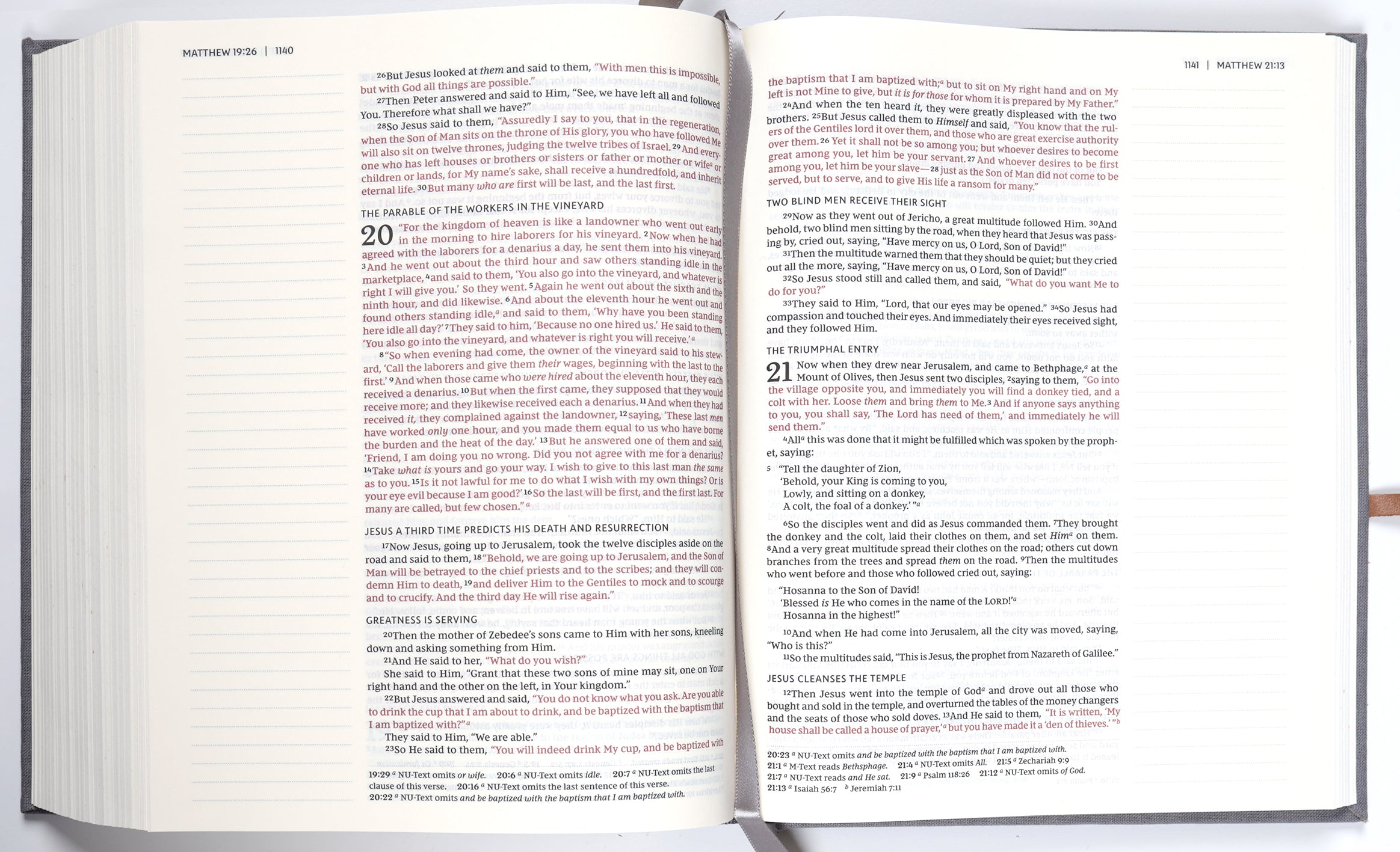 NKJV Journal the Word Bible Gray (Red Letter Edition)