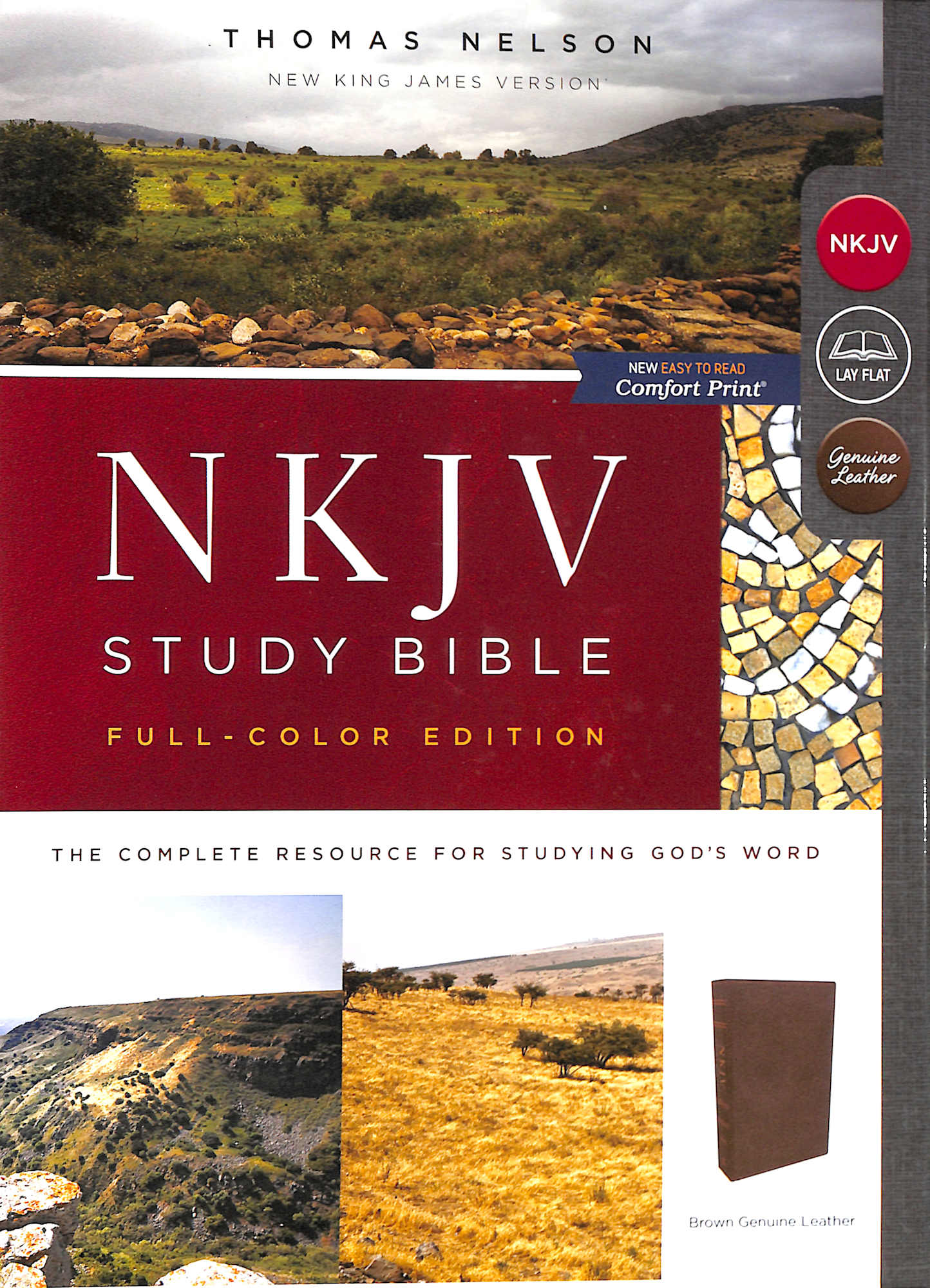 NKJV Study Bible Brown Full-Color (Black Letter Edition)