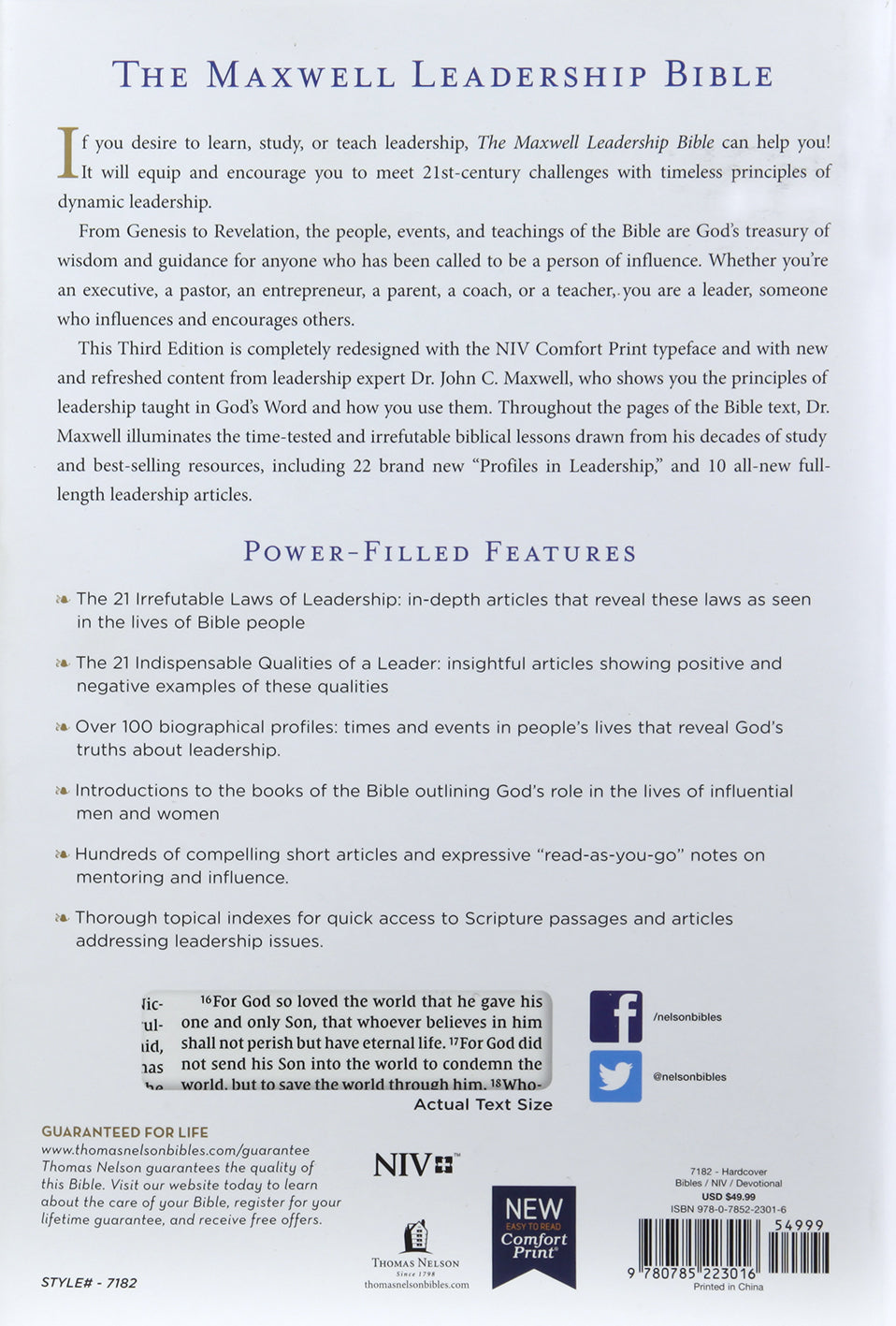 NIV Maxwell Leadership Bible 3rd Edition