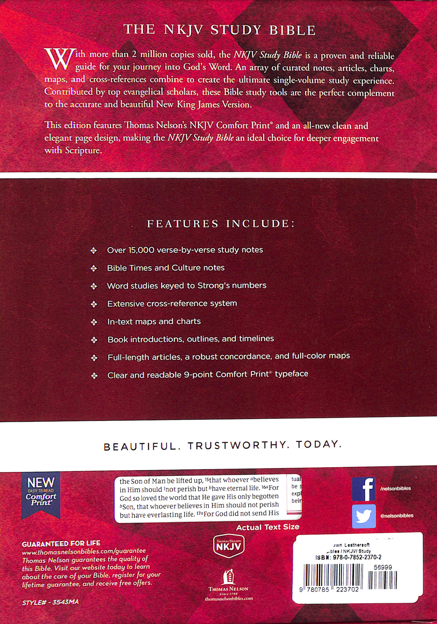 NKJV Study Bible Brown Indexed (Black Letter Edition)