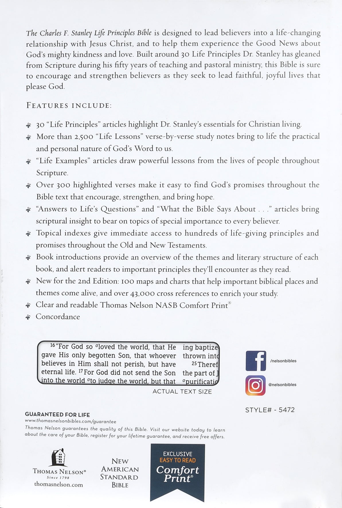 NASB Charles F Stanley Life Principles Bible (2nd Edition)
