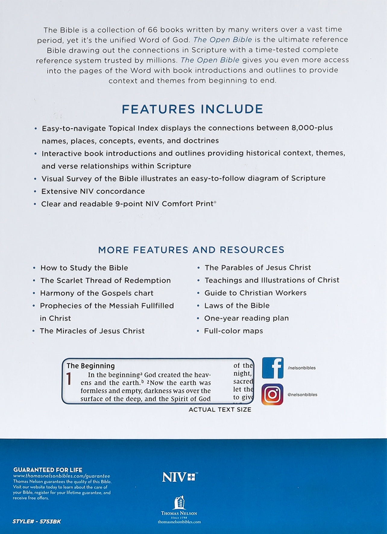 NIV Open Bible Black (Red Letter Edition)