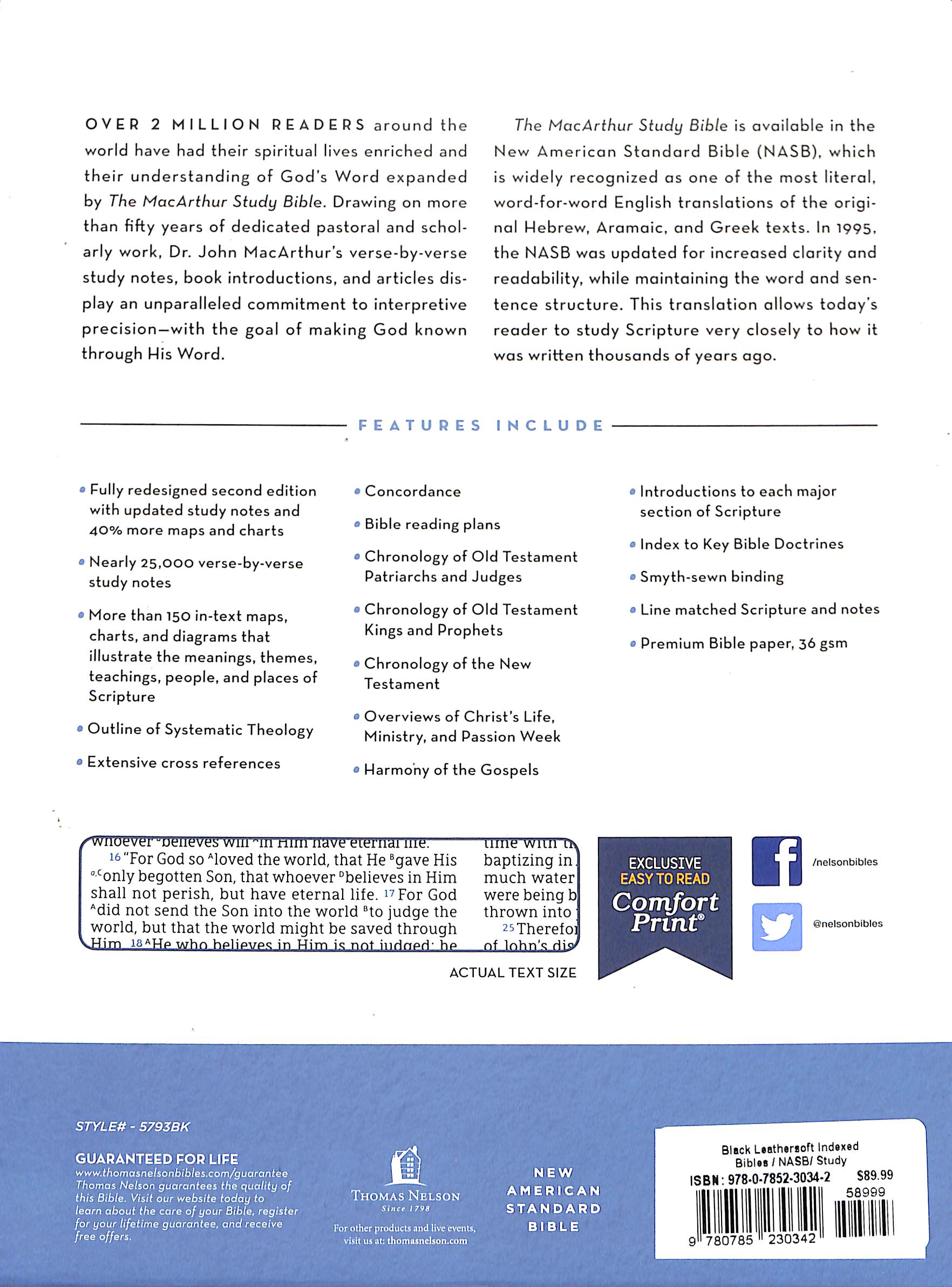 NASB Macarthur Study Bible 2nd Edition Black Indexed