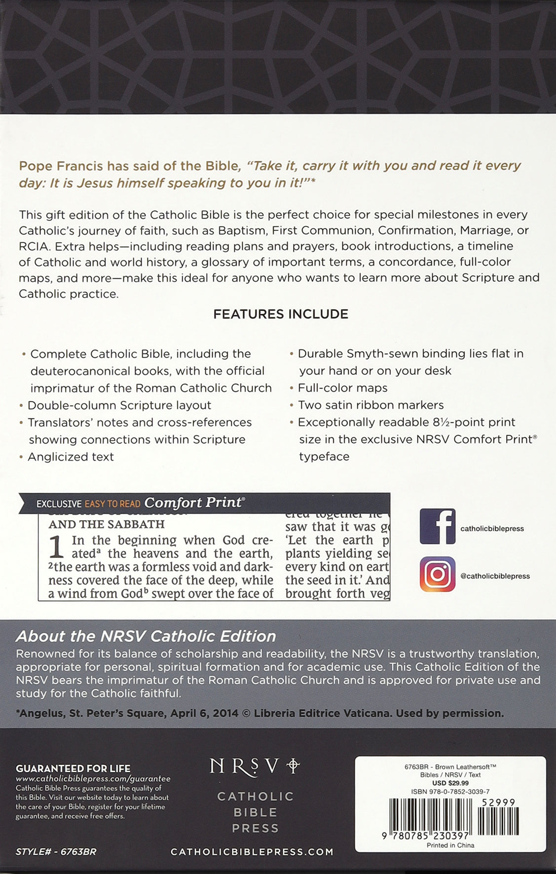 NRSV Catholic Bible Gift Edition Brown (Anglicised)
