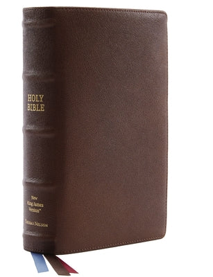 NKJV Single-Column Reference Bible Brown Premier Collection (Black Letter Edition)