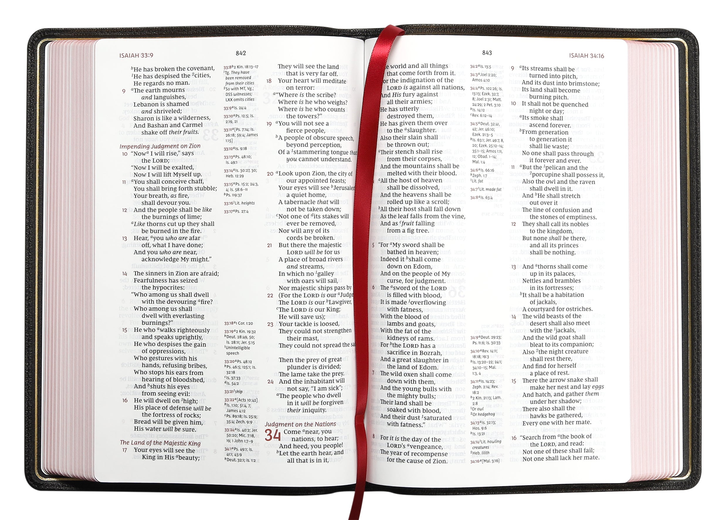 NKJV Reference Bible Black Premier Collection (Red Letter Edition)