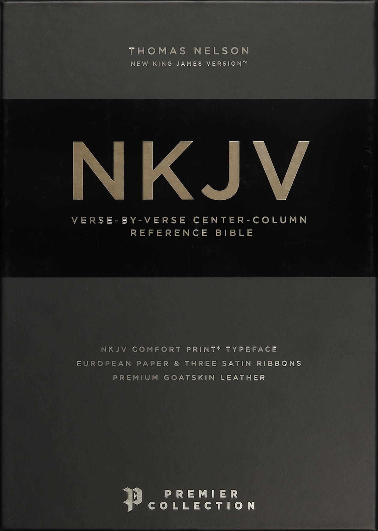 NKJV Reference Bible Black Premier Collection (Red Letter Edition)