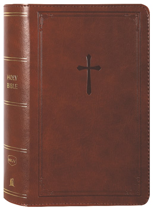 NKJV End-Of-Verse Reference Compact Bible, Brown (Red Letter Edition)