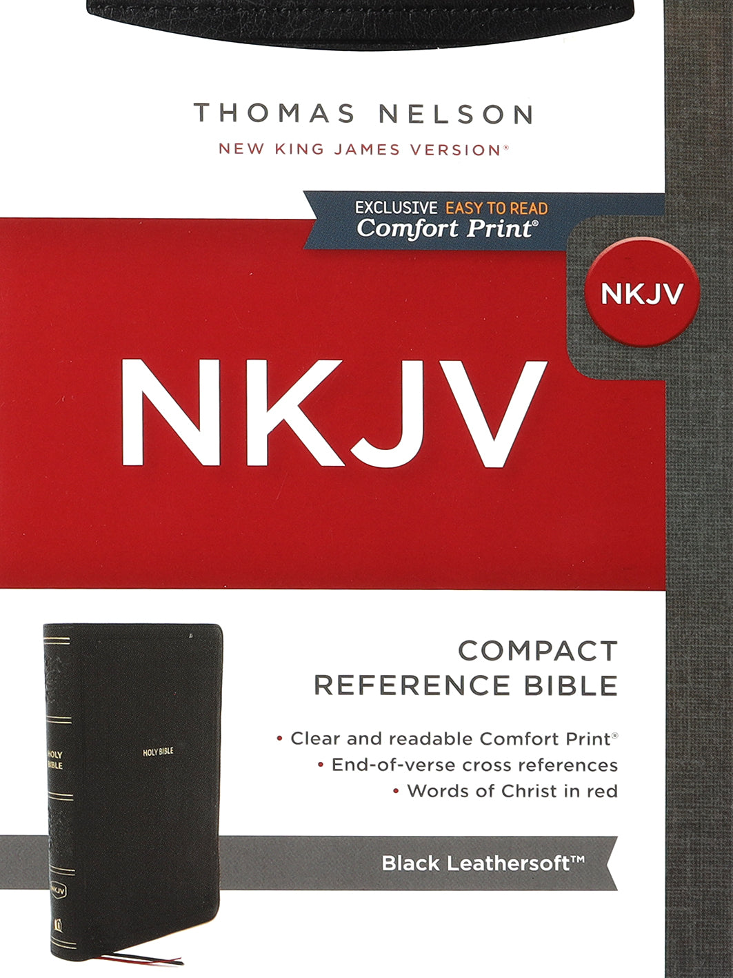 NKJV End-Of-Verse Reference Compact Bible, Black (Red Letter Edition)