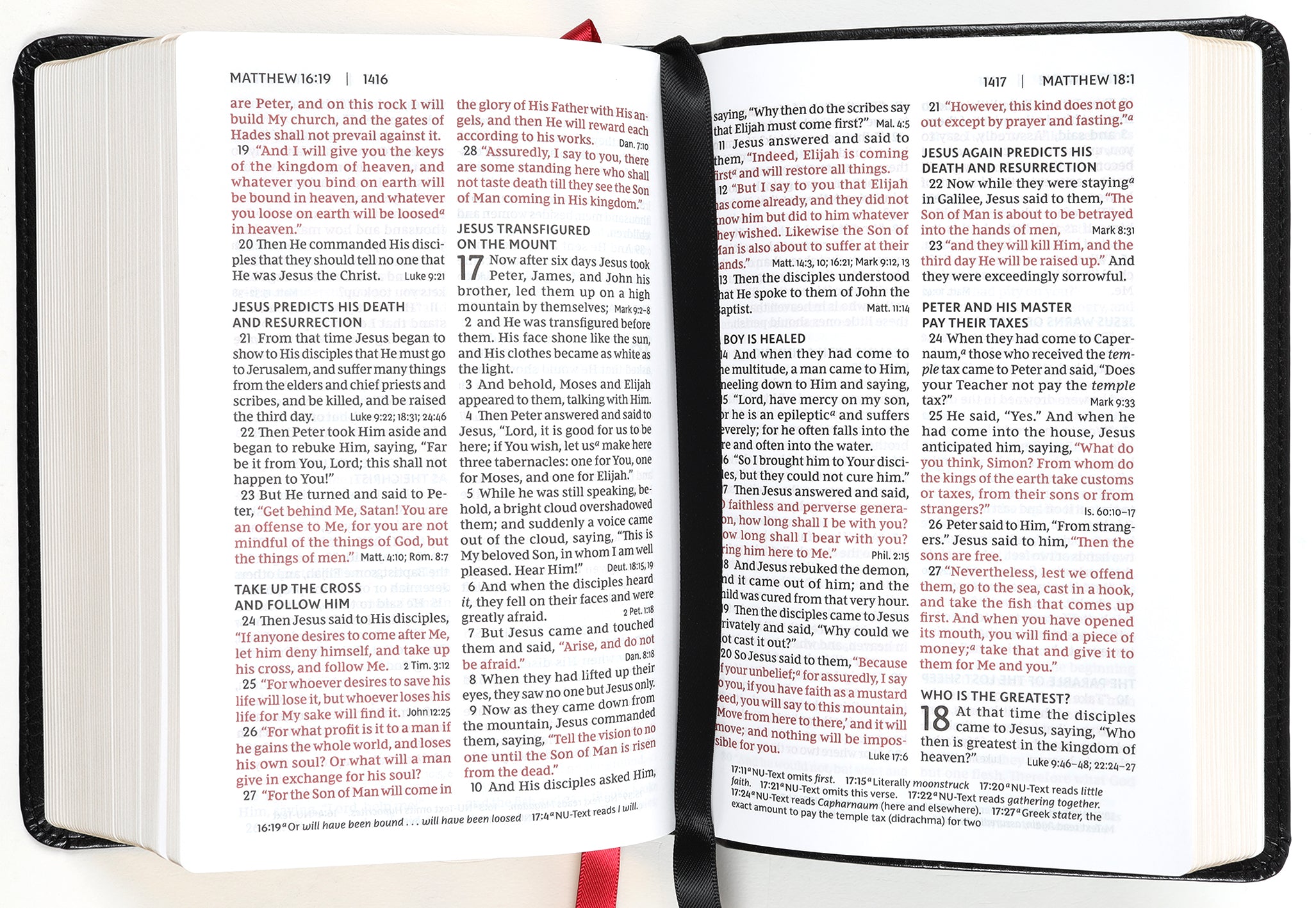 NKJV End-Of-Verse Reference Compact Bible, Black (Red Letter Edition)
