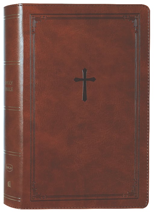 NKJV End-Of-Verse Reference Bible Personal Size Large Print Brown (Red Letter Edition)