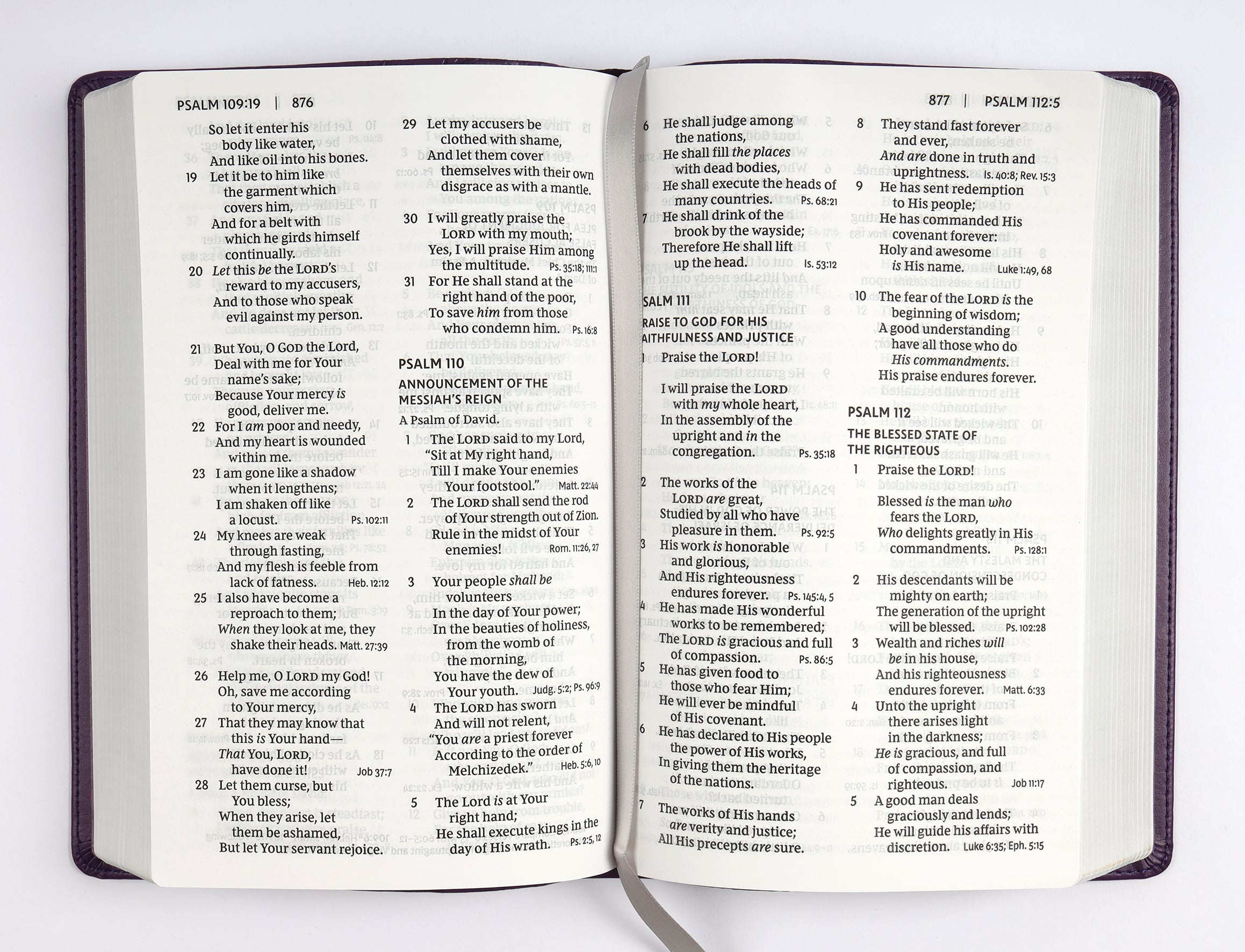 NKJV End-Of-Verse Reference Bible Personal Size Large Print Purple (Red Letter Edition)